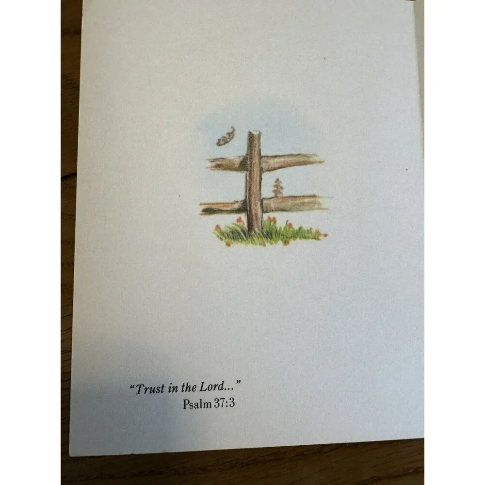 Little Children Greeting Card 1987 with Christian Bible Verses VTG Hummel‎ Style